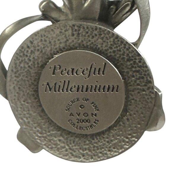 Vintage Avon 2000 Peaceful Millennium Pewter Dove Ornament Y2K Collectible Decor - Picture 3 of 5